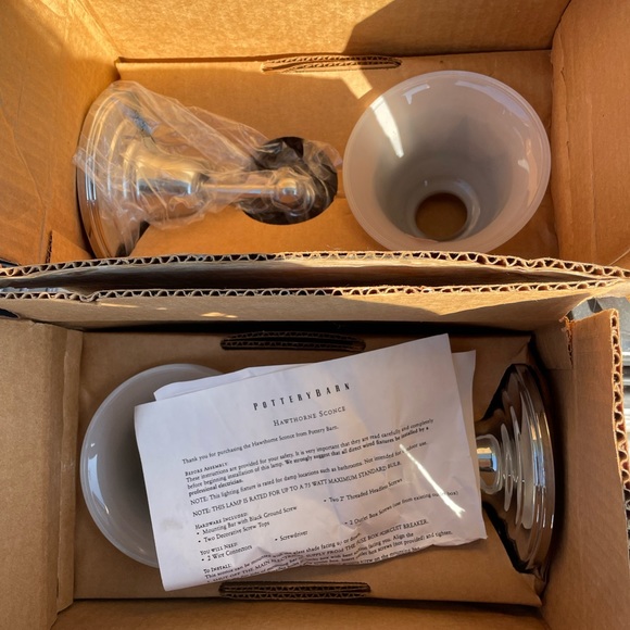 Pottery Barn Pair of Hawthorne Wall Sconces - Picture 3 of 5